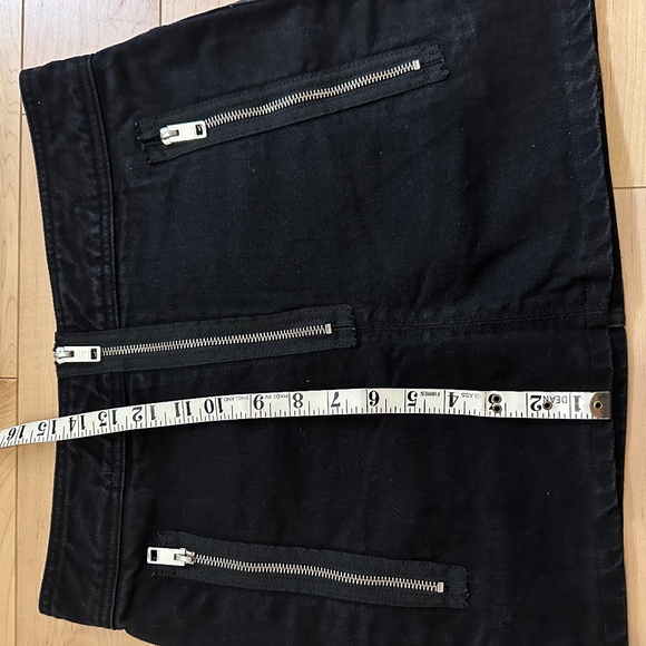 Diesel Denim Black Mini Skirt with Zippers - Picture 4 of 7